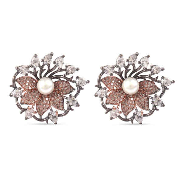 Alloy Enamel Green Glass Water Drop Earring