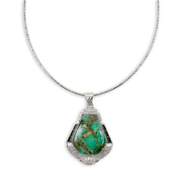 Green Pota Stone Pendant Set - Image 2