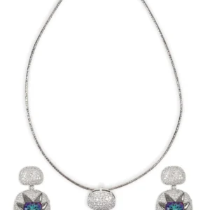 Tasmaye Celestia nano setting Silver Pendant Set